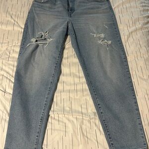 Signature by Levi Strauss High Rise Blue Mom Jean Denim